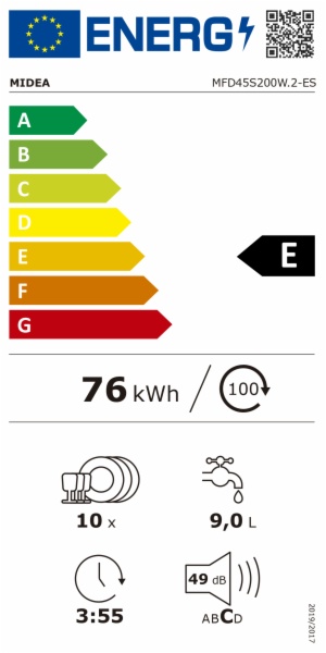 LAVAVAJILLAS MIDEA MFD45S200W.2-ES